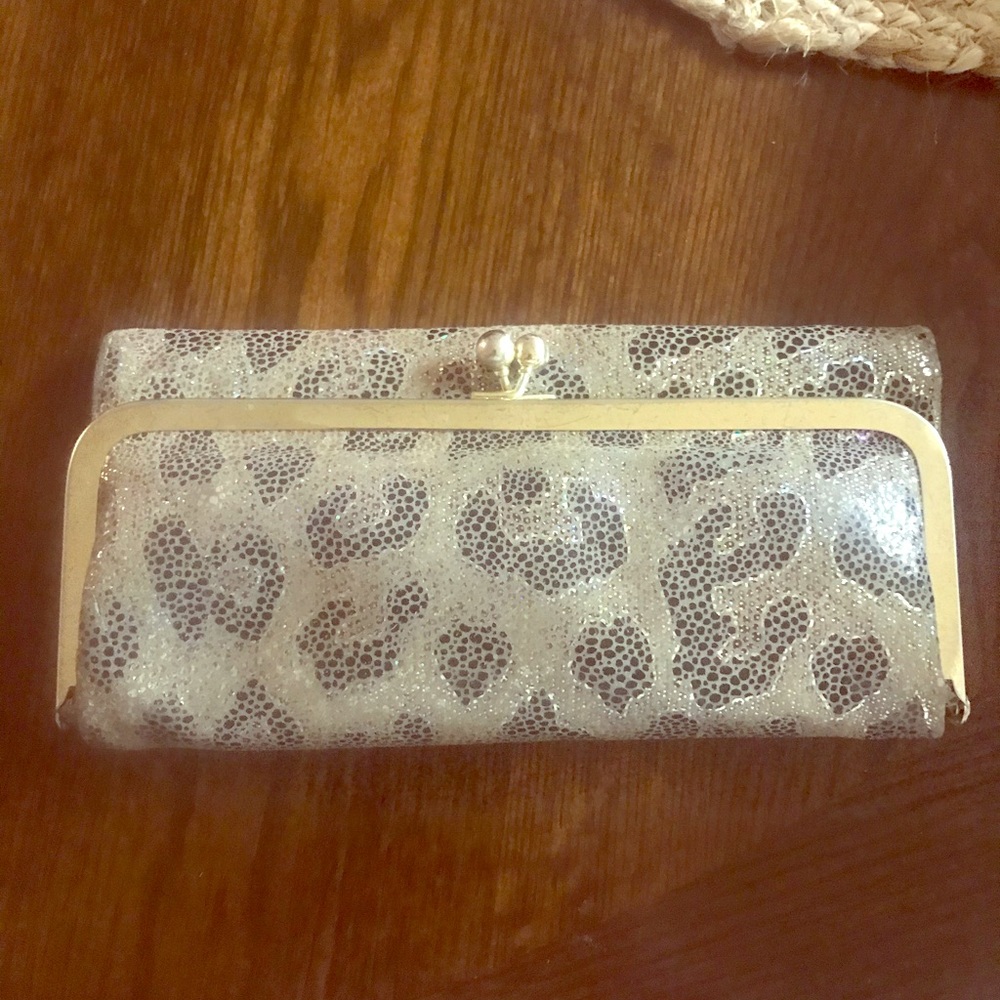 HOBO trifold leopard print wallet